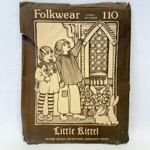 Folkwear Little Kittel Pattern Sewing Instructions Embroidery Design Vintage 70s